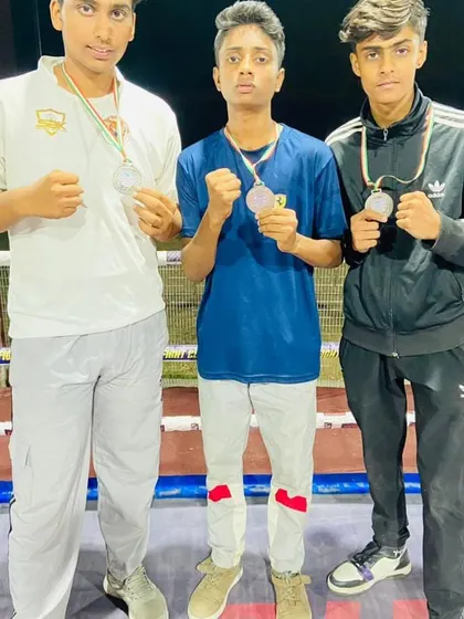 Our three silver medalists from the Delhi State School Game Boxing Championship. Their hard work and skill shone through.