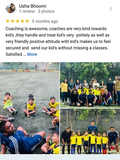 This parent's review says it all: "Coaches are very kind... they handle and treat kids very politely as well as very friendly." We create a secure and positive atmosphere for all our players.