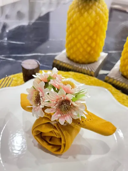 An announcement for one of my napkin folding workshops. I invite participants to let their creativity flow and learn amazing folds to curate beautiful tablescapes for friends and family.