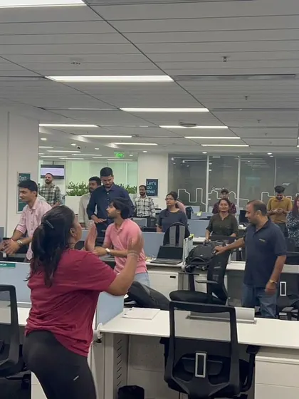 The team at Sinch in Noida getting into the groove during a super fun corporate Zumba session. We took over two floors to make sure everyone got a chance to participate and feel the positive vibes.