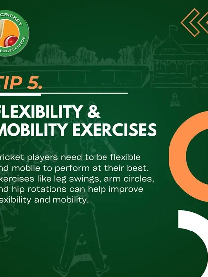 Our fitness tips include flexibility and mobility exercises like leg swings and arm circles to help players perform at their best.