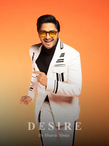 Confidence stitched in every seam. This portrait highlights the unique striped detailing on the jacket's shoulders and pockets.