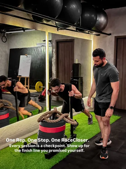 One rep at a time. I am here to personally guide you, ensuring your form on exercises like the sled push is perfect to maximize power and prevent injury.