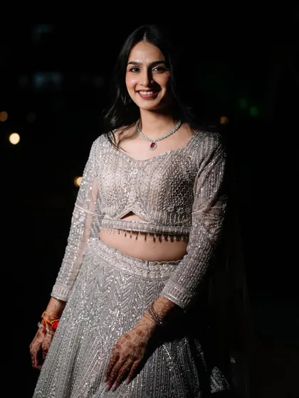 A radiant smile from the bride before her big performance. Our job is to handle the stress so she can just shine.