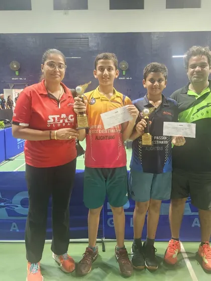 Another shot of our UP State semifinalists, Arnav Jain and Sidhansh Jain, at the tournament venue.
