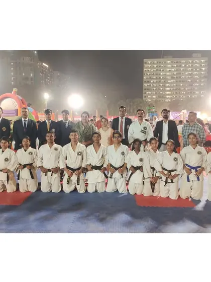 Our team after giving a demonstration at the Ghatkopar Mahotsav 2022. We are honored to showcase our skills for the community.