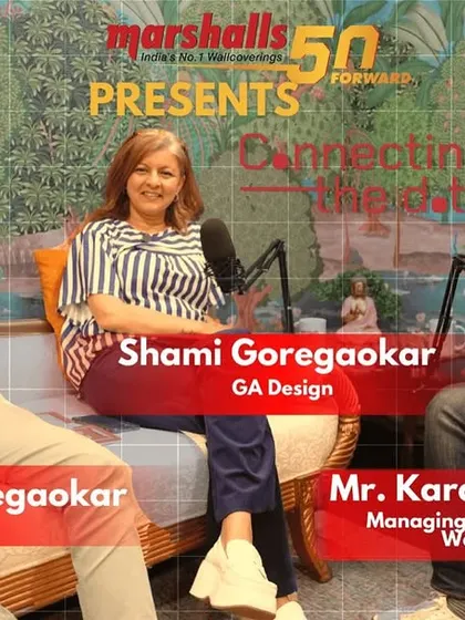 Our Managing Director, Karan Sharma, with Sachin and Shami Goregaokar of GA Design. This shows our ability to connect with and learn from some of the most respected names in Mumbai's design scene.