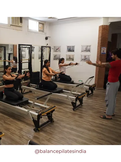 A shot of our trainer guiding a group class. We focus on providing personalized attention even in a group setting.