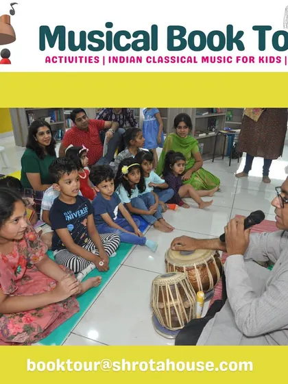 The curiosity in the eyes of these children as they listen to our co-founder explain the tabla is priceless. We live for these moments of genuine interest.
