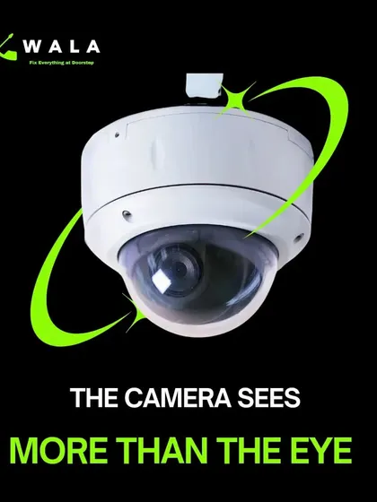 A dome camera, as shown here, offers a discreet yet powerful surveillance option, ideal for indoor spaces like retail stores or offices. Its design makes it difficult to tell where the lens is pointing, providing an effective deterrent.