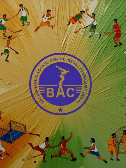 An artistic representation celebrating National Sports Day, with the BAC logo at the center. This image reflects our deep-rooted belief in the power and spirit of sport.