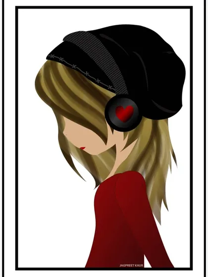 A faceless portrait of a girl lost in her music. This illustration is for anyone who believes in music the way others believe in fairytales. It’s about that personal world you enter with your headphones on.