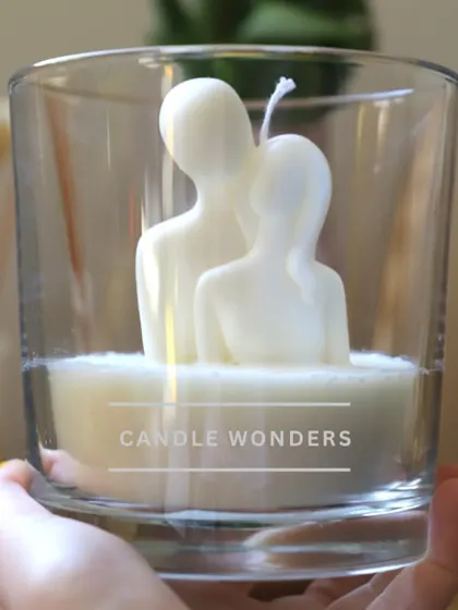 This couple candle is a beautiful symbol of togetherness. It's a popular choice for anniversary gifts and wedding favors.