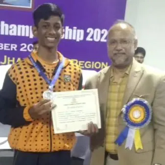 Another shot of Mohit Kumar R. with his silver medal and certificate from the CISCE National Level Boxing Championship. Every win is a result of countless hours of practice.