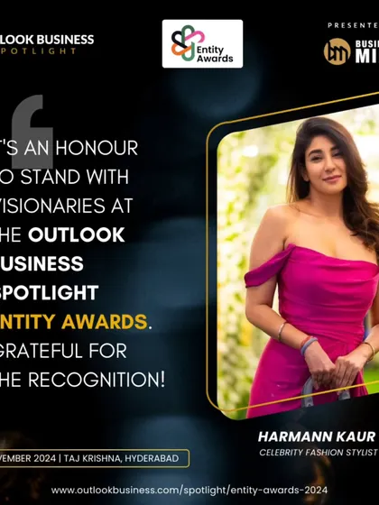 A graphic from the Outlook Business Spotlight Entity Awards celebrating the recognition. I'm so grateful to be counted among such visionary leaders in the industry.