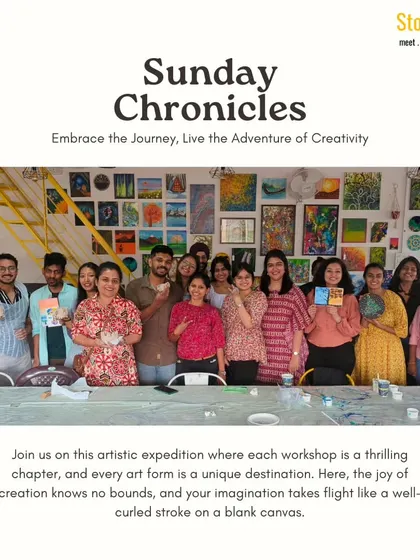 A collage from our "Sunday Chronicles," inviting everyone to embrace the journey of creativity with us.