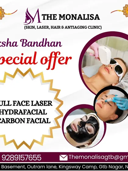 Celebrate Raksha Bandhan with glowing skin. Our special offer includes a full-face laser treatment, Hydrafacial, and Carbon facial to help you shine bright this festive season.