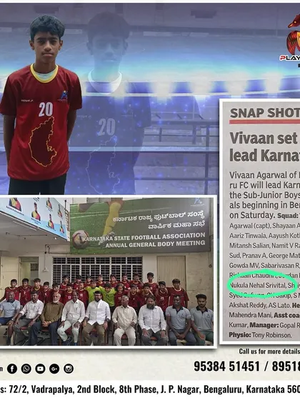 More recognition for our star player, Nakula, whose selection for the state team was highlighted in the news. We are incredibly proud of his journey.