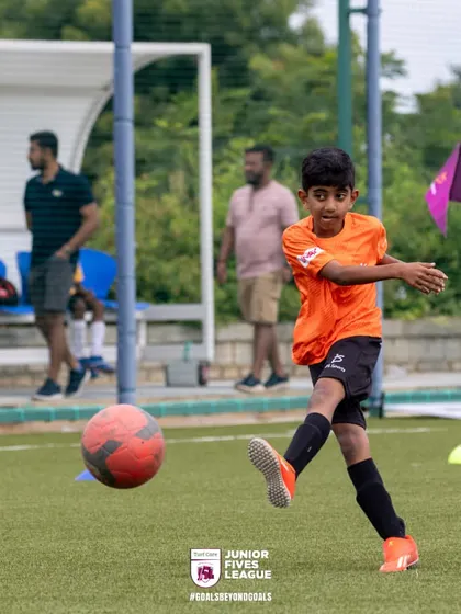 Prahlad in action, demonstrating the on-field prowess that makes him a NextGen Champion. My academy focuses on turning raw talent into refined, game-ready skill.