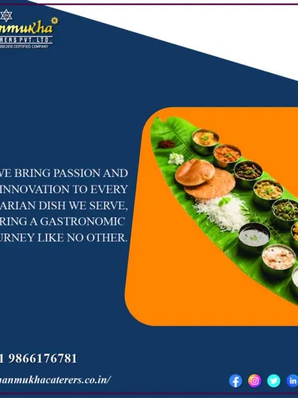 We bring passion and innovation to every dish, as seen in this traditional South Indian meal served on a banana leaf, ensuring a gastronomic journey.