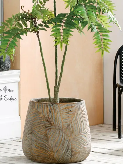 My work is not just about styling, but also about the pieces I use. This planter is from my Timeless Leaves Series, handcrafted from lightweight and durable Glass Reinforced Cement (GRC) to bring an earthy, peaceful, and lasting elegance to any corner.