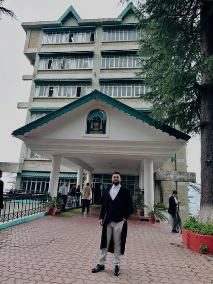 Outside the High Court of Himachal Pradesh. My work takes me to various courts across the country in the pursuit of justice for my clients.