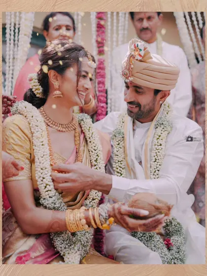 A duplicate of the candid, affectionate moment during the rituals.