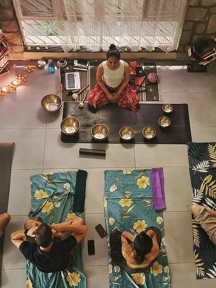A graduate of my program leads an online sound bath for her own community. My training prepares you to facilitate sessions both in-person and online, wherever your practice takes you.