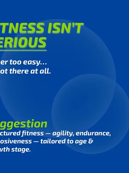 Fitness is not a joke or an afterthought here. It's a core part of our training. We implement structured fitness programs focusing on agility, endurance, and explosiveness, tailored to each player's growth stage.