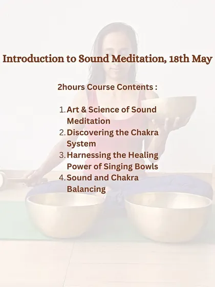 A reminder for our 2-hour Introduction to Sound Meditation workshop on May 18th. This is a great way to discover the chakra system and the healing power of singing bowls.