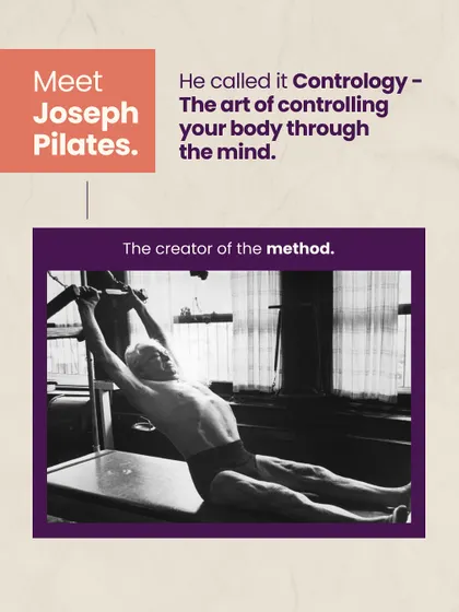 Meet Joseph Pilates, the visionary who created the method he called 'Contrology'. His system was built on the principle of using the mind to control the body, a philosophy that remains at the core of our teaching at Pilates for Wellbeing.
