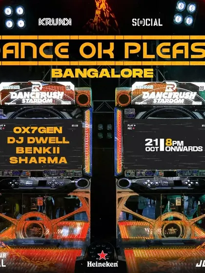 The poster for another edition of Dance Ok Please, this time with dnb OG Ox7gen. It's always inspiring to play with artists who have paved the way for the scene.