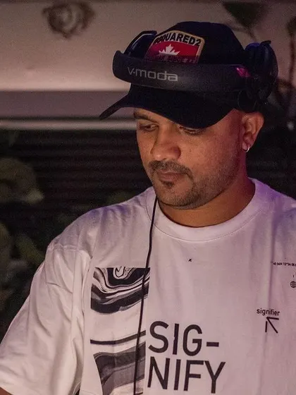 A close-up of me in the zone. Every transition and every track choice is about creating the perfect flow for the night.