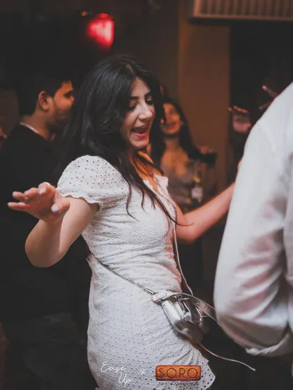 Another candid shot of a guest enjoying the music and the vibe in Goa.
