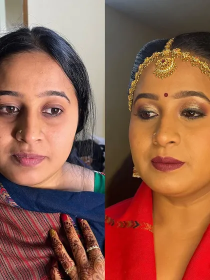 This is a completely raw and unedited before and after of a beautiful bridal look. My goal is always to create a look that feels authentic to you, just elevated for your big day.