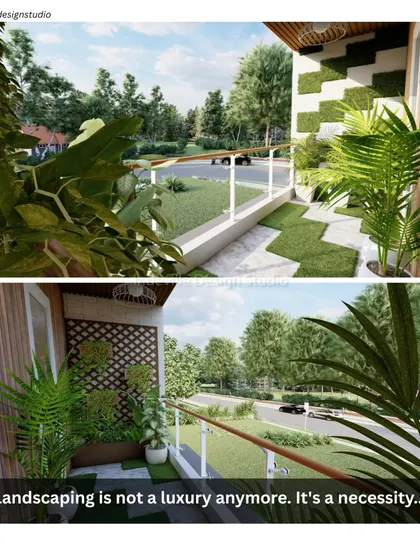 This design concept shows how landscaping is a necessity, not a luxury. The images depict how a simple balcony can be transformed into a lush green space that enhances wellbeing.