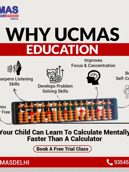 Why UCMAS education? Because our program makes your child calculator-free, sharpens listening skills, develops problem-solving abilities, and builds self-confidence.