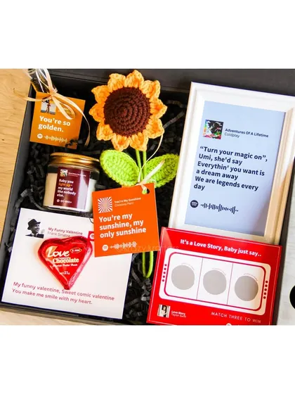 The complete 'Tunes of Love' hamper, a perfect gift for the music lover in your life.