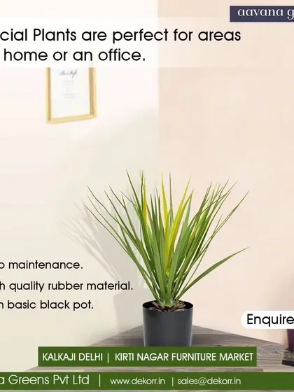 Our artificial plants are perfect for any area of a home or office. They require zero maintenance and are made from high-quality rubber material for a realistic feel.