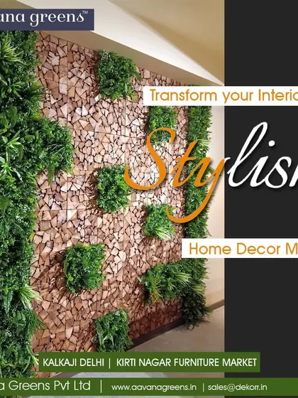 Another example of a stylish home decor piece combining a wood panel base with vertical green elements. This shows how I can create custom art pieces for your wall that blend natural textures.