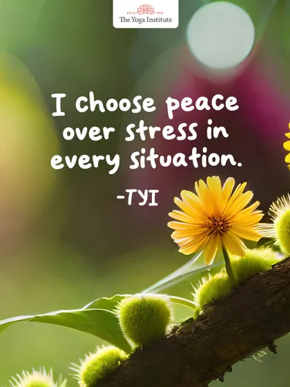 An affirmation for a peaceful mindset: "I choose peace over stress in every situation."