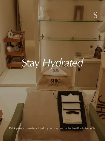 Stay hydrated. Drinking plenty of water after your ritual is crucial as it helps your skin hold onto the treatment's benefits and enhances your glow from the inside out.