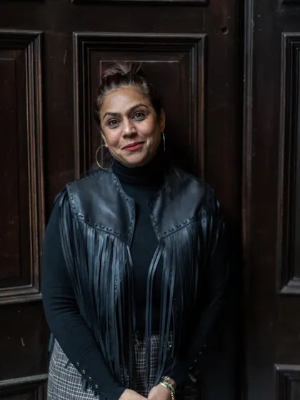A candid shot against a beautiful old wooden door. I find so much beauty and inspiration in the textures and stories of old things.