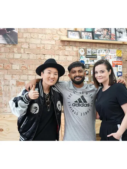 Connecting with the talented barbers at Nomad Barber London. The global barbering community is like one big family.