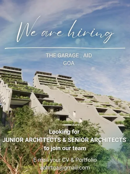 The Garage AID in Goa is hiring for multiple roles.