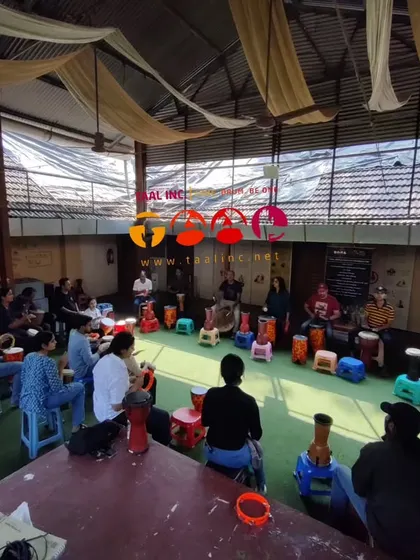 A view of our Djembe workshop and community drum circle. We believe in not just playing, but also understanding the cultural roots of the Djembe, which enriches the entire experience.