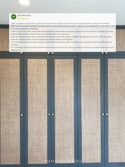 A client testimonial praising our ability to translate their vision into reality. Hearing that we've made their dream home come true is the ultimate validation of our work.