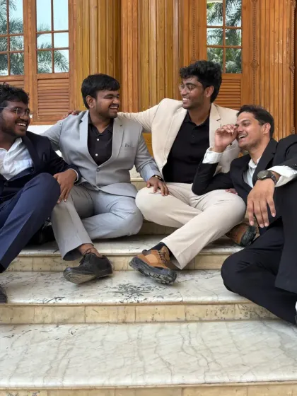 A candid moment of friendship and celebration. It brings me so much joy to see my clients looking great and having fun in my outfits.