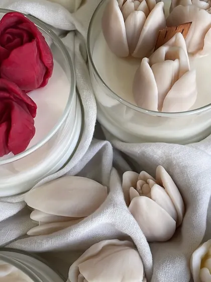 The detail on these wax tulips is what makes them so special. They look beautiful from every angle.
