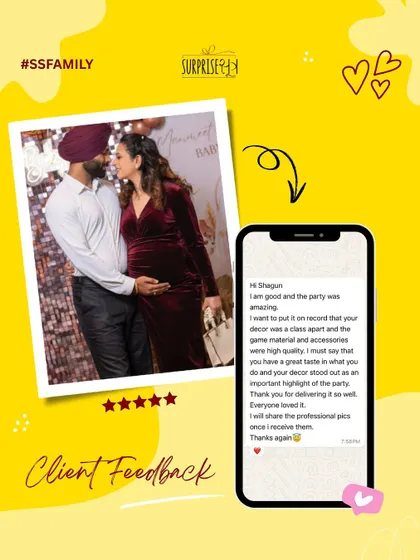 "Your decor stood out as an important highlight of the party." Reading reviews like this reassures me that the passion and hard work my team and I put in truly makes a difference.